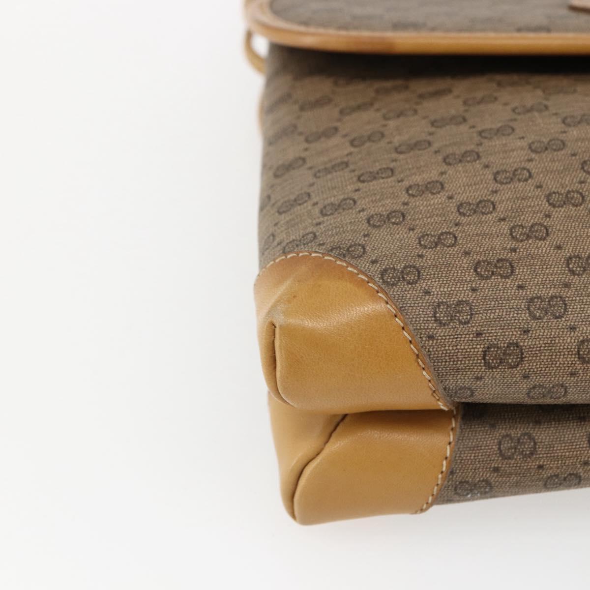 GUCCI Micro GG Supreme Shoulder Bag PVC Beige Gold 49 007 5548 Auth ep13173