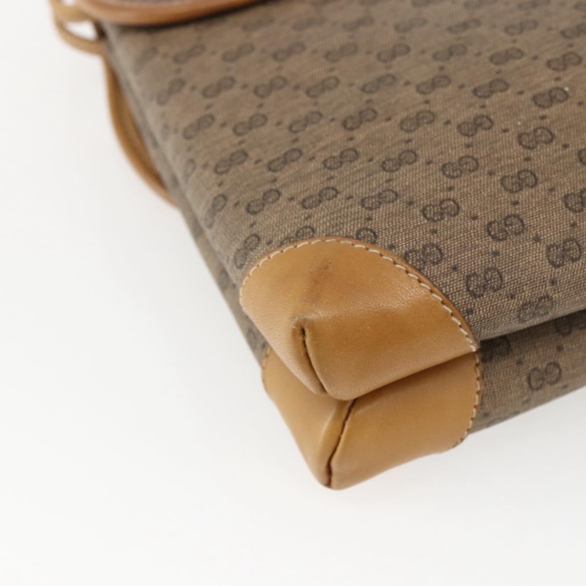 GUCCI Micro GG Supreme Shoulder Bag PVC Beige Gold 49 007 5548 Auth ep13173