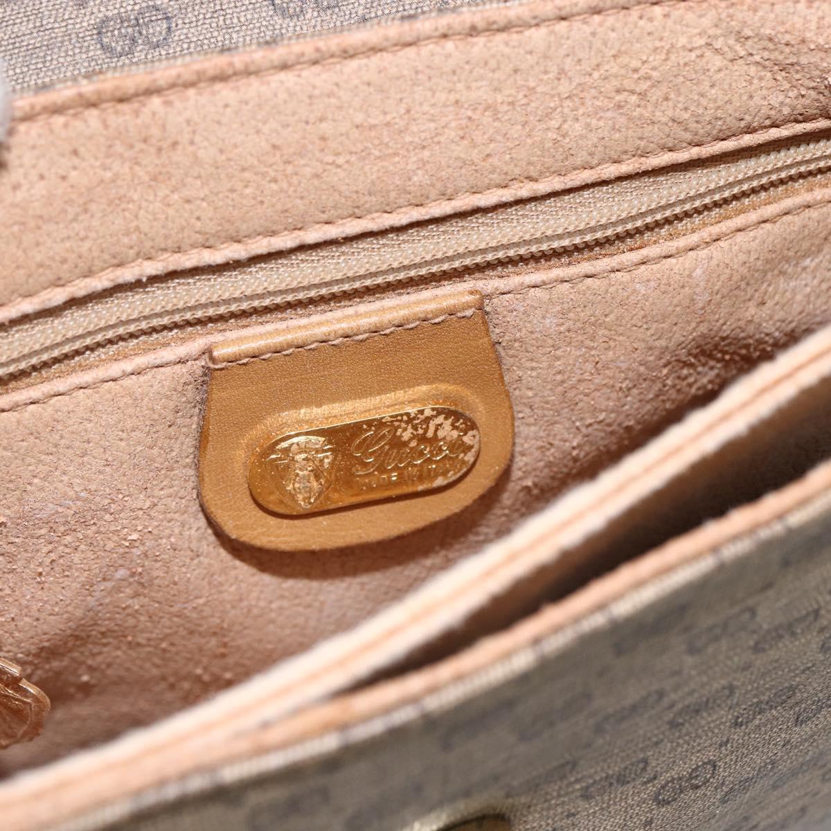 GUCCI Micro GG Supreme Shoulder Bag PVC Beige Gold 49 007 5548 Auth ep13173