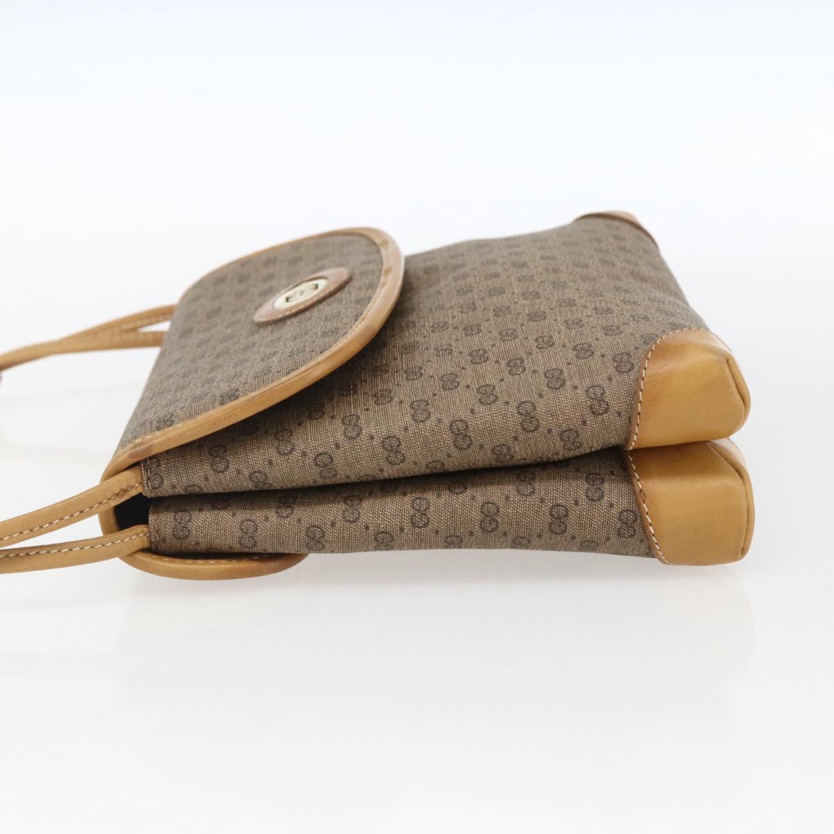 GUCCI Micro GG Supreme Shoulder Bag PVC Beige Gold 49 007 5548 Auth ep13173