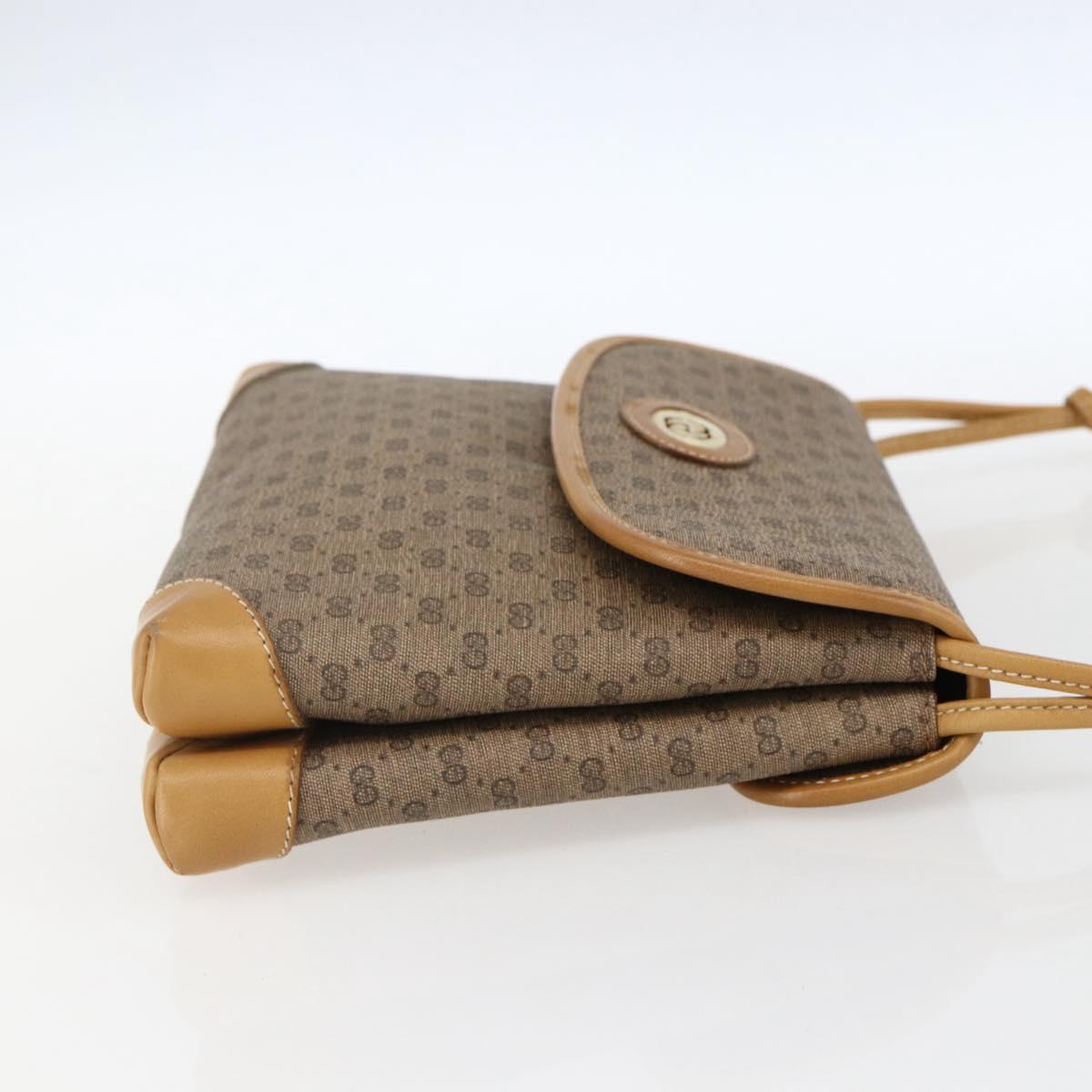 GUCCI Micro GG Supreme Shoulder Bag PVC Beige Gold 49 007 5548 Auth ep13173