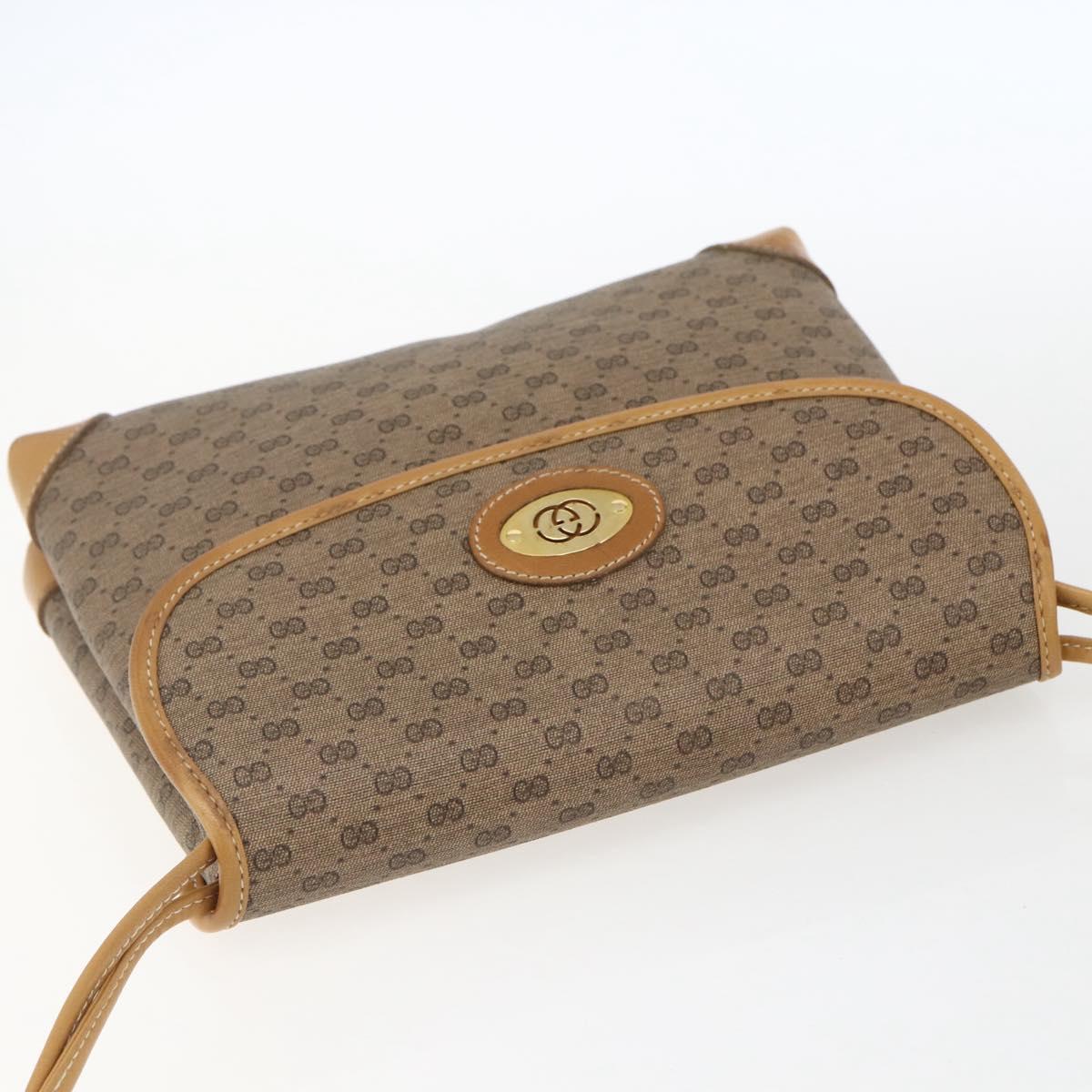 GUCCI Micro GG Supreme Shoulder Bag PVC Beige Gold 49 007 5548 Auth ep13173