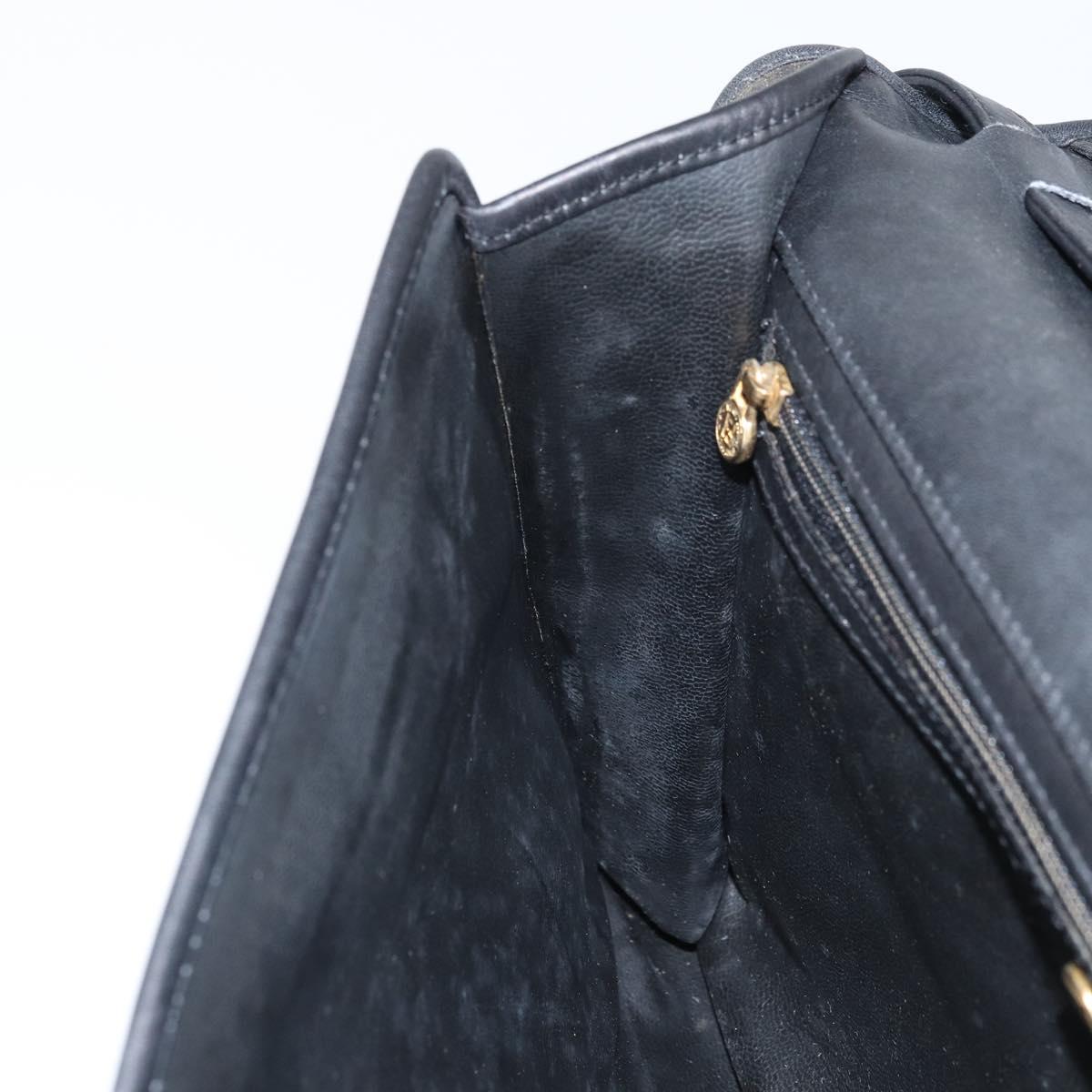 FENDI Pecan Canvas Shoulder Bag Black Auth ep13179