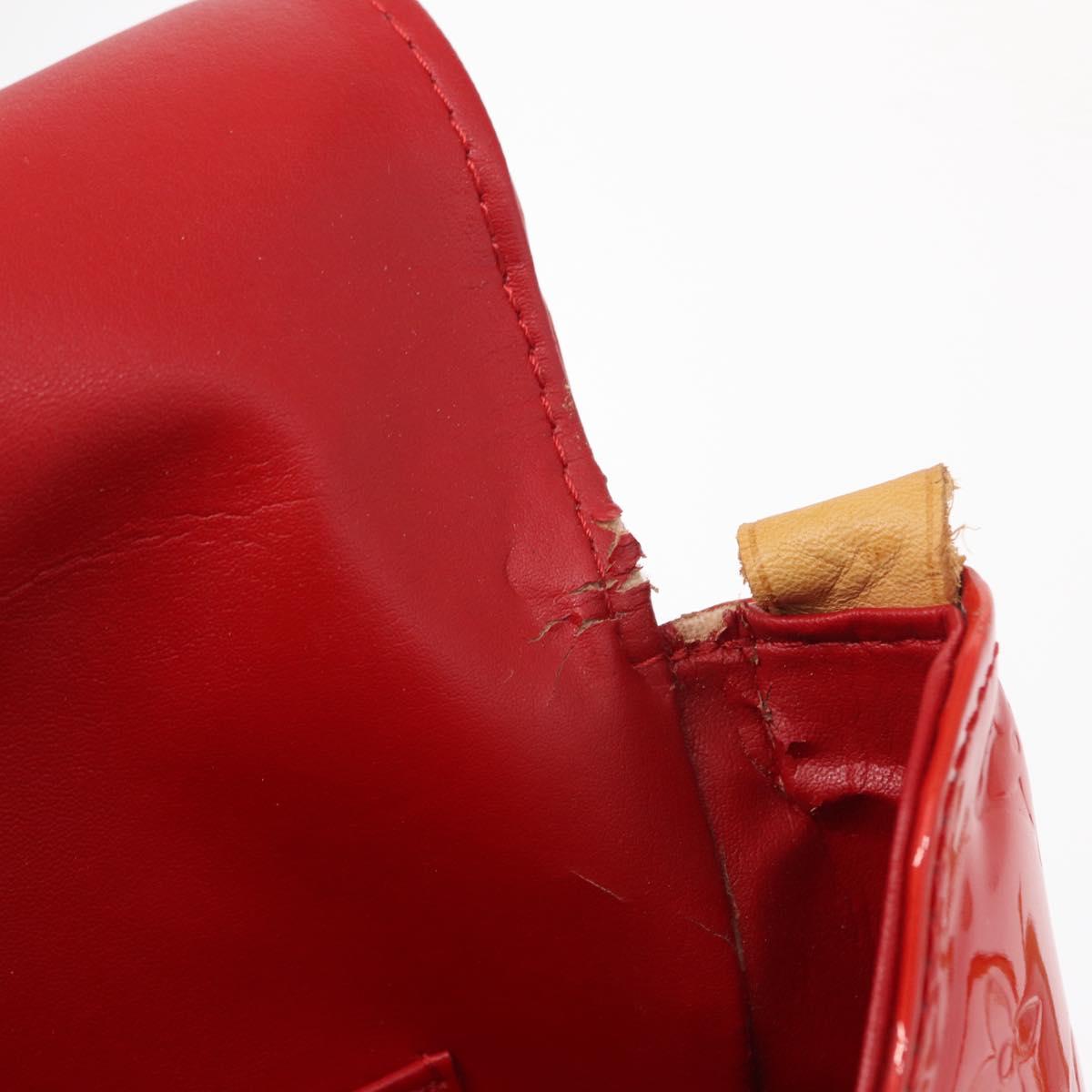 LOUIS VUITTON Monogram Vernis Thompson Street Bag Red M91094 LV Auth ep13184