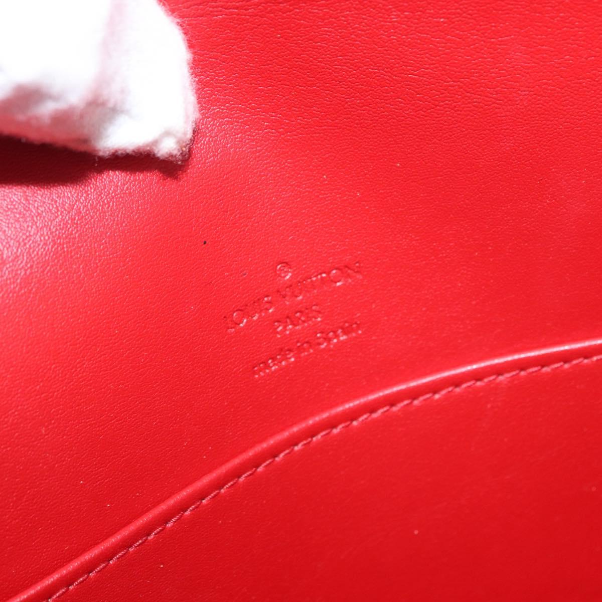 LOUIS VUITTON Monogram Vernis Thompson Street Bag Red M91094 LV Auth ep13184