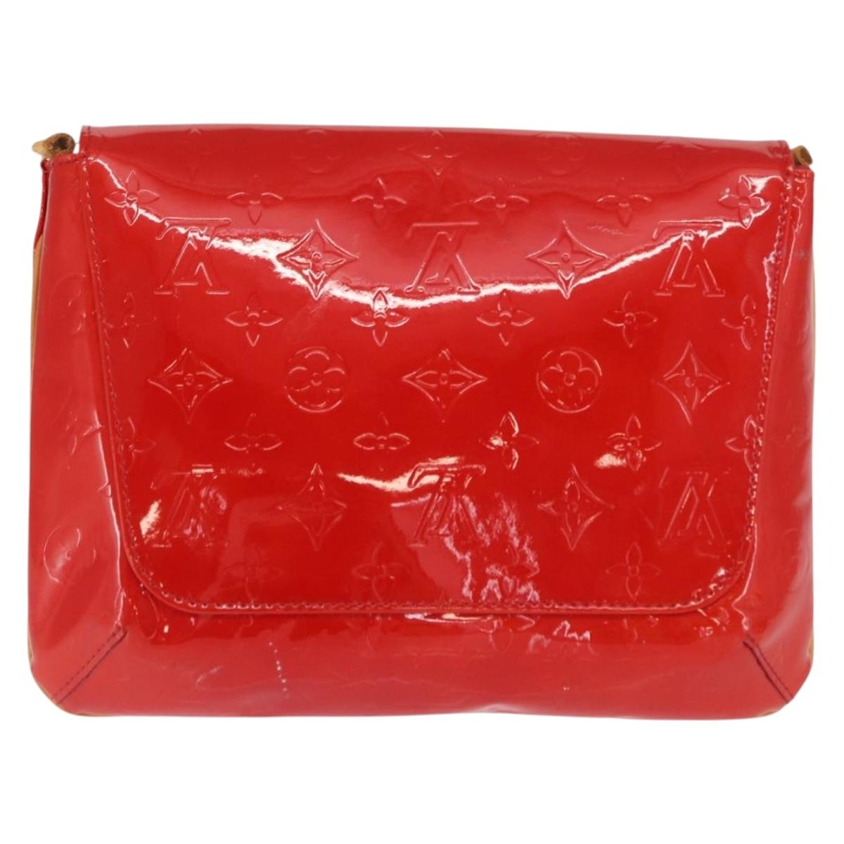 LOUIS VUITTON Monogram Vernis Thompson Street Bag Red M91094 LV Auth ep13184