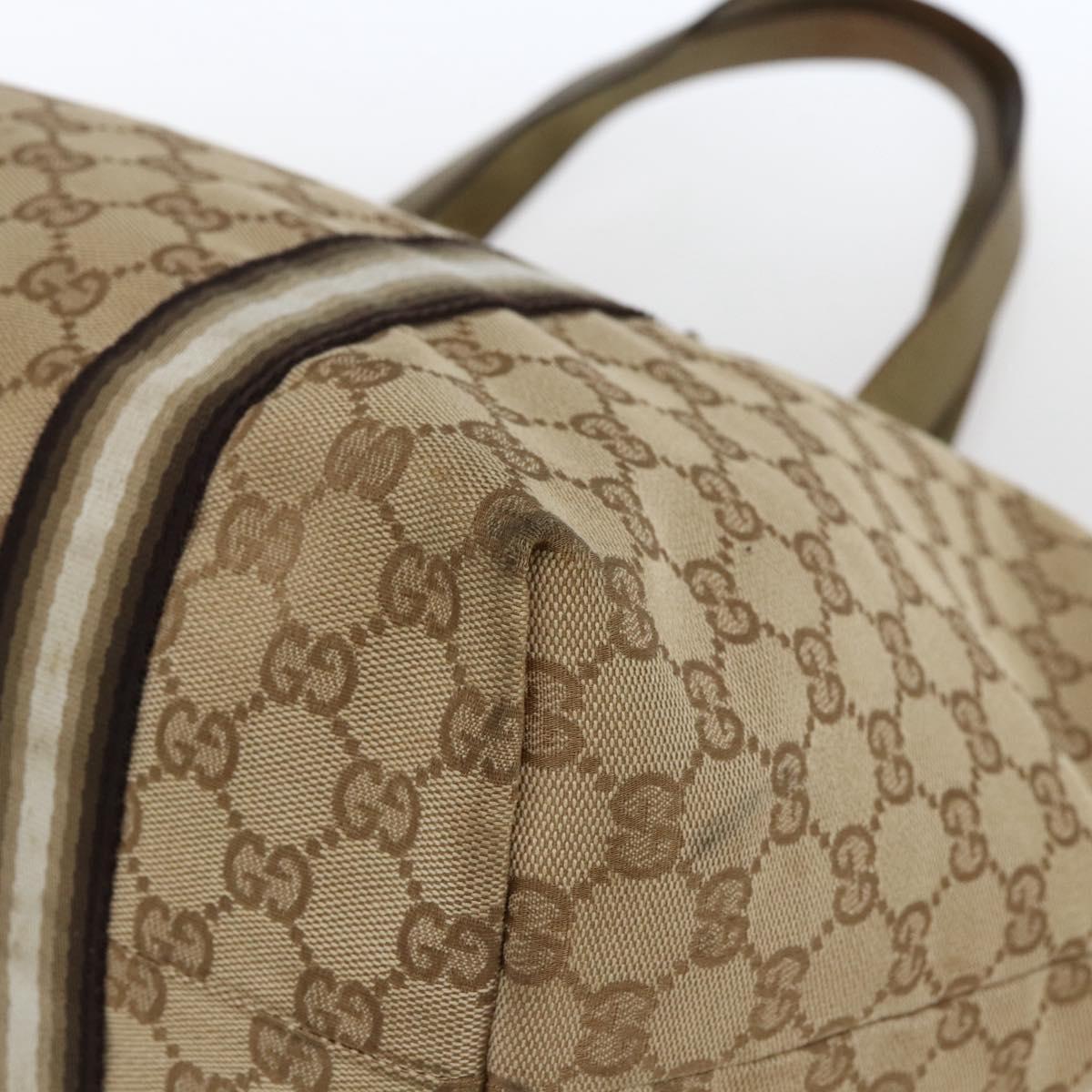 GUCCI GG Canvas Sherry Line Tote Bag Beige Gold 139260 Auth ep13190