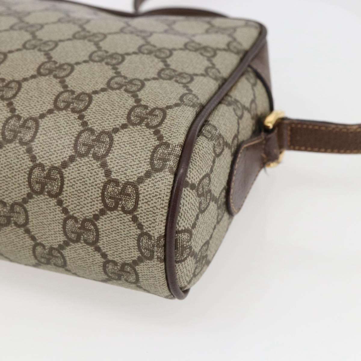 GUCCI GG Supreme Web Sherry Line Bag Beige Gold 001 44 6655 Auth ep13193