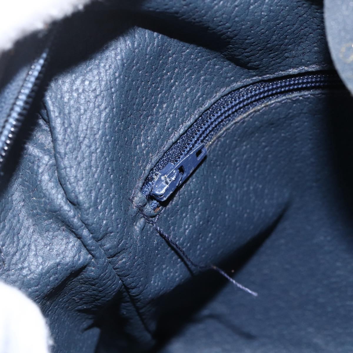 GUCCI GG Supreme Sherry Line Shoulder Bag PVC Navy Gold Auth ep13194