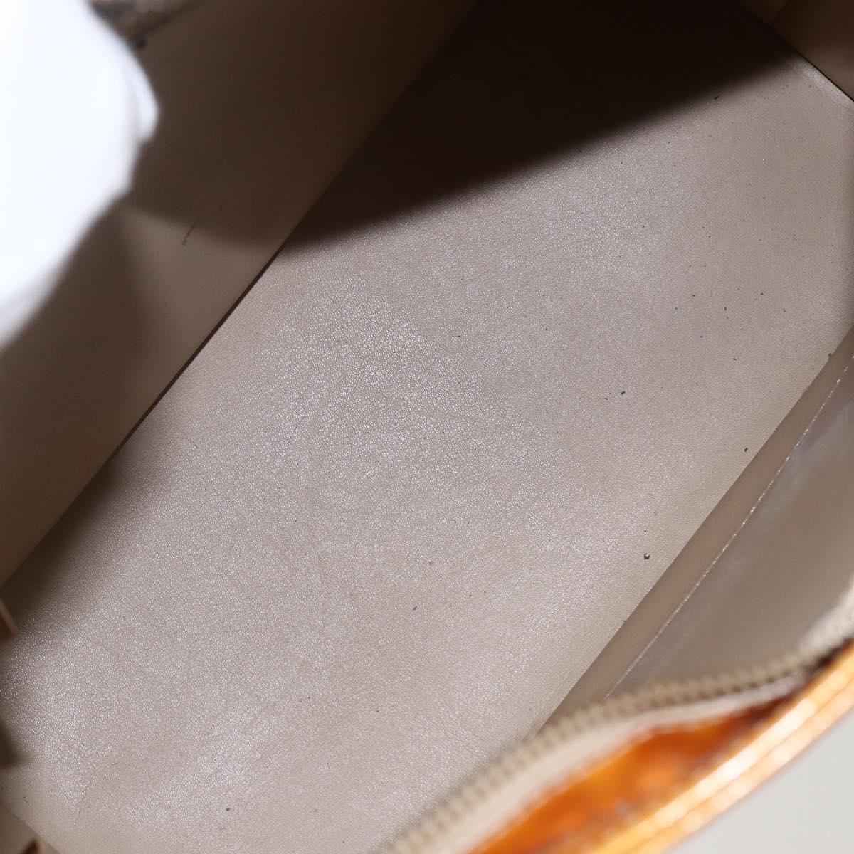 LOUIS VUITTON Monogram Vernis Houston Hand Bag Beige M91004 LV Auth ep13196