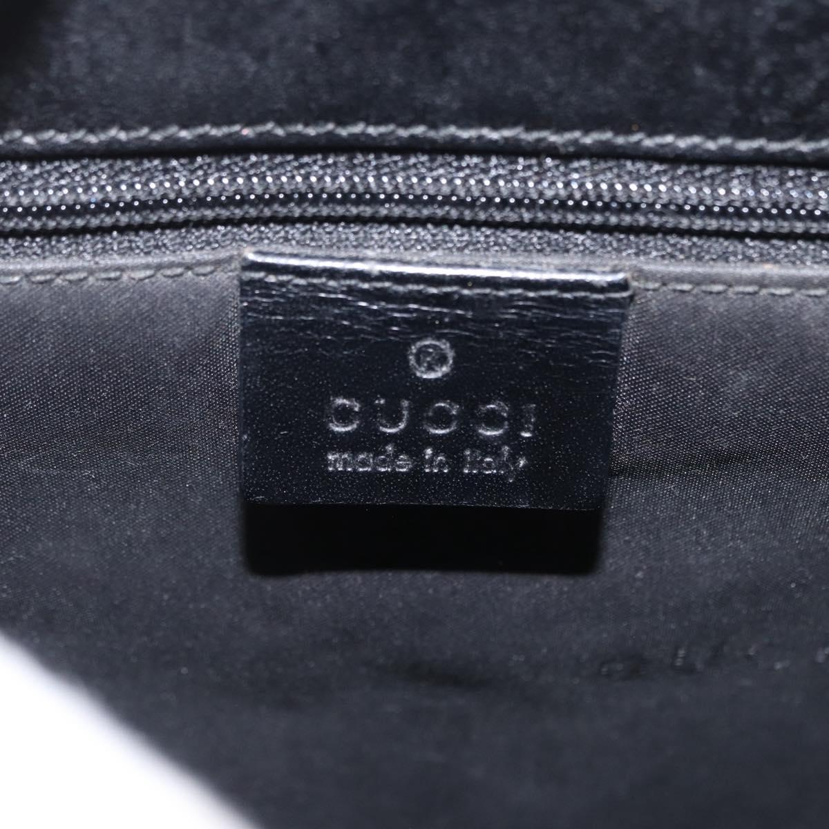 GUCCI Jackie Hand Bag Leather Black Silver 002 1065 Auth ep13198