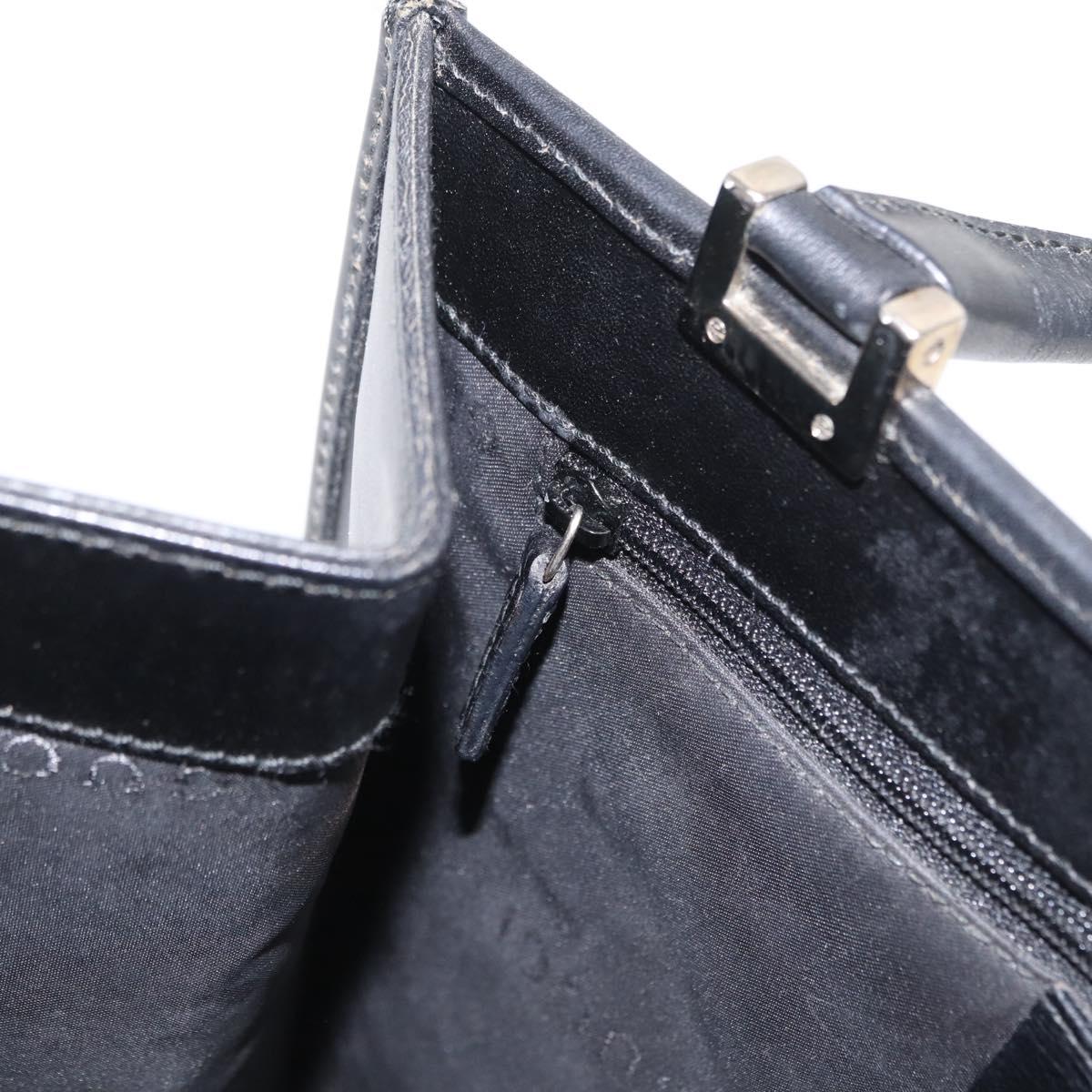 GUCCI Jackie Hand Bag Leather Black Silver 002 1065 Auth ep13198