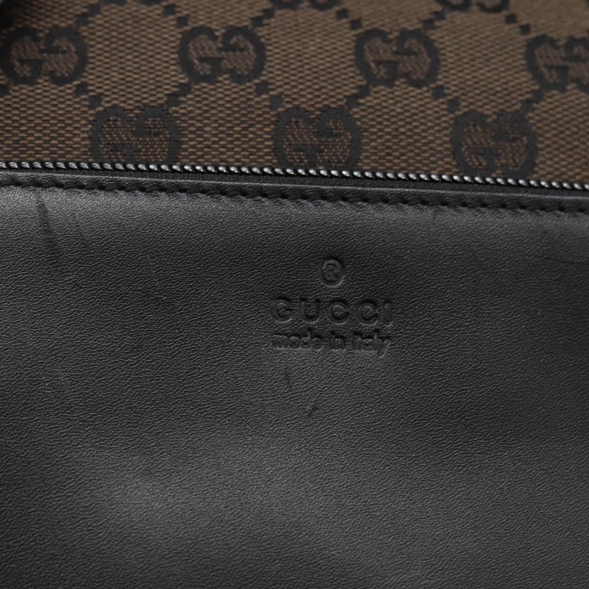 GUCCI GG Canvas Tote Bag Black Silver 019 0401 Auth ep13216