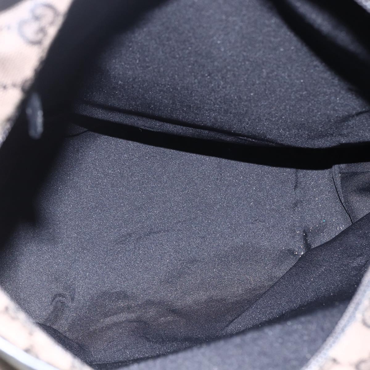 GUCCI GG Canvas Tote Bag Black Silver 019 0401 Auth ep13216