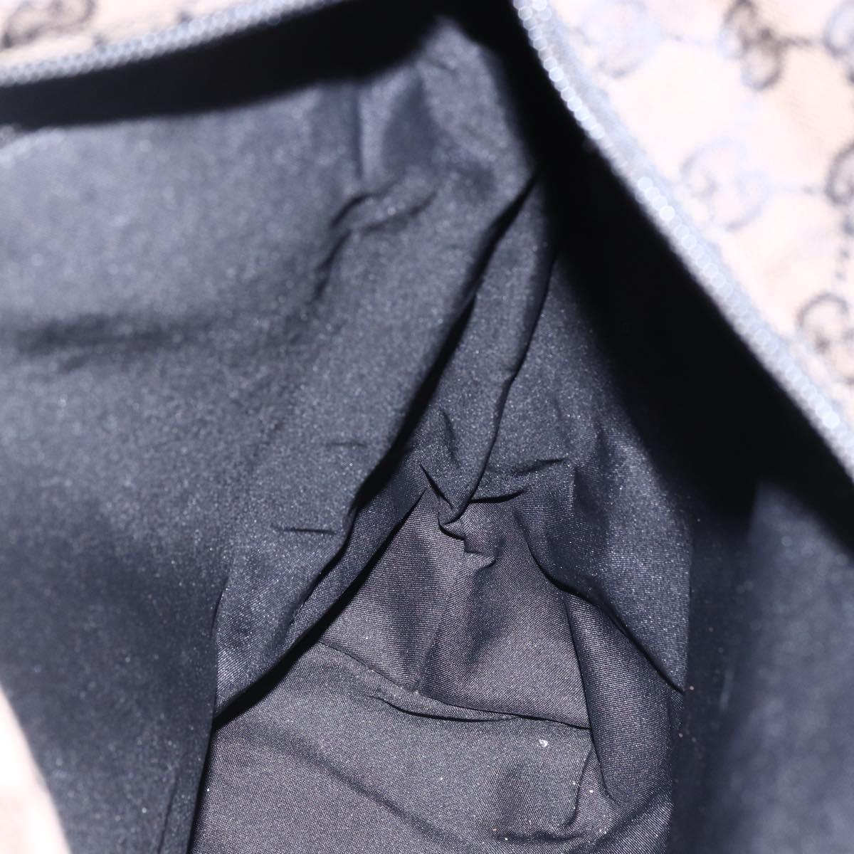 GUCCI GG Canvas Tote Bag Black Silver 019 0401 Auth ep13216