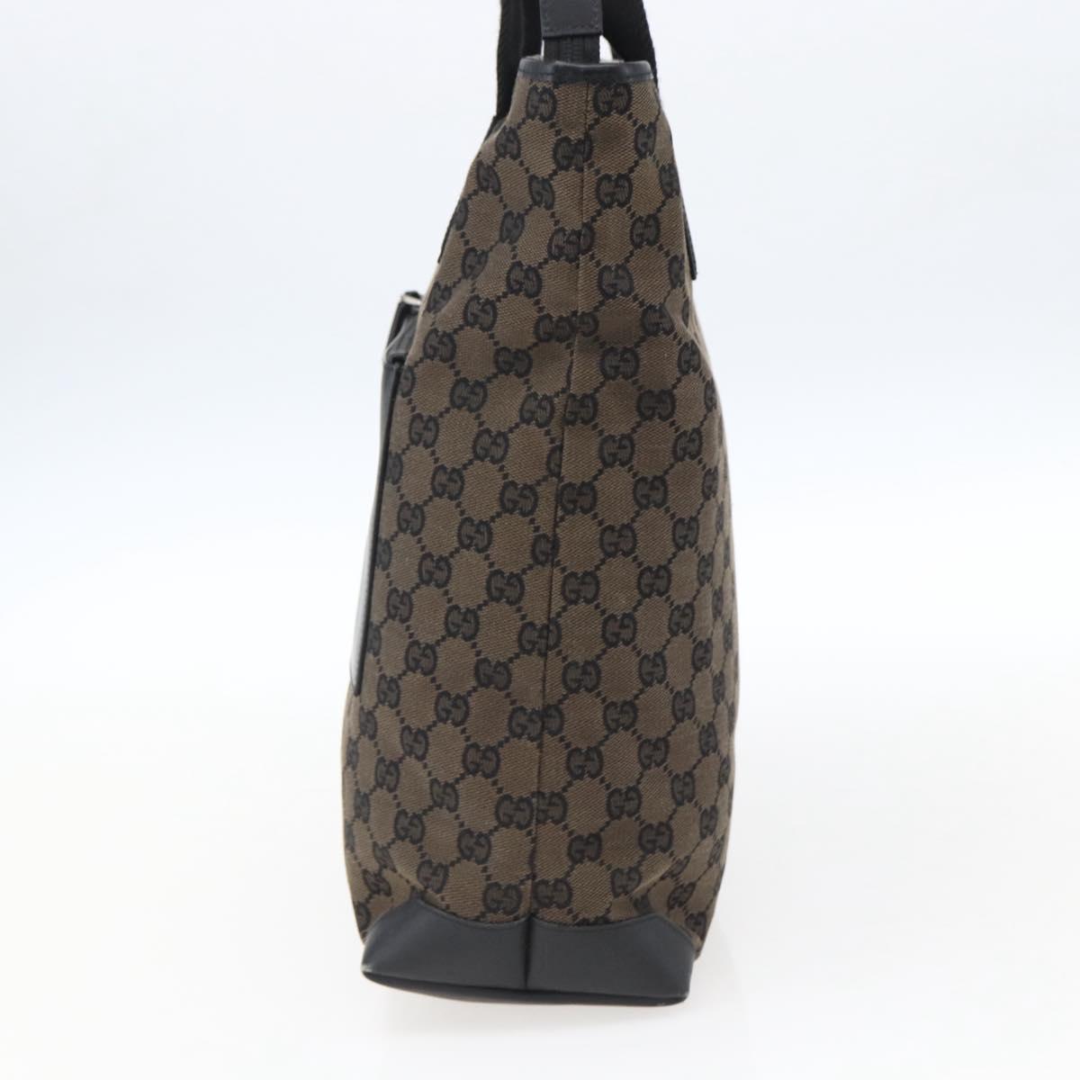 GUCCI GG Canvas Tote Bag Black Silver 019 0401 Auth ep13216