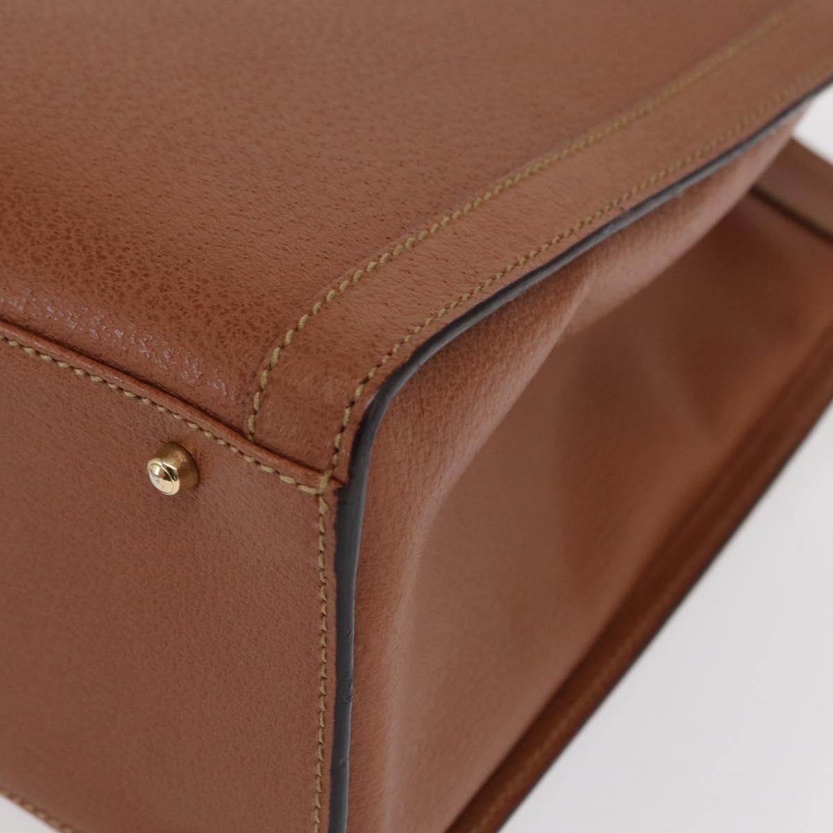 GUCCI Bamboo Hand Bag Leather Brown Gold 002 1186 0260 Auth ep13219