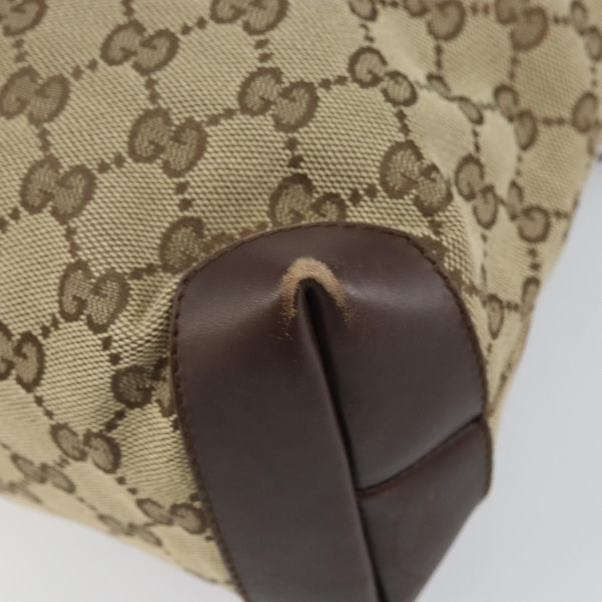 GUCCI Tote Bag Canvas Beige Silver 019 0402 1705 Auth ep13220