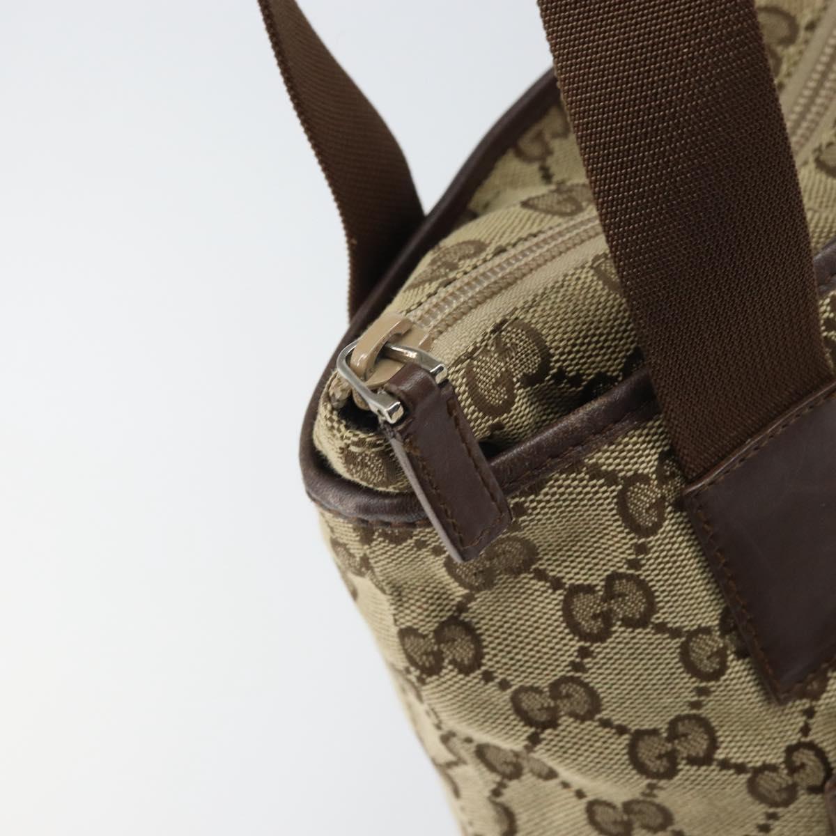 GUCCI Tote Bag Canvas Beige Silver 019 0402 1705 Auth ep13220