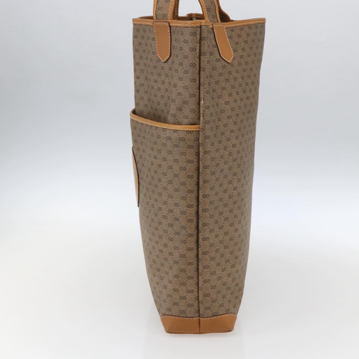 GUCCI Micro GG Supreme Tote Bag PVC Beige Gold 002 39 0054 Auth ep13221