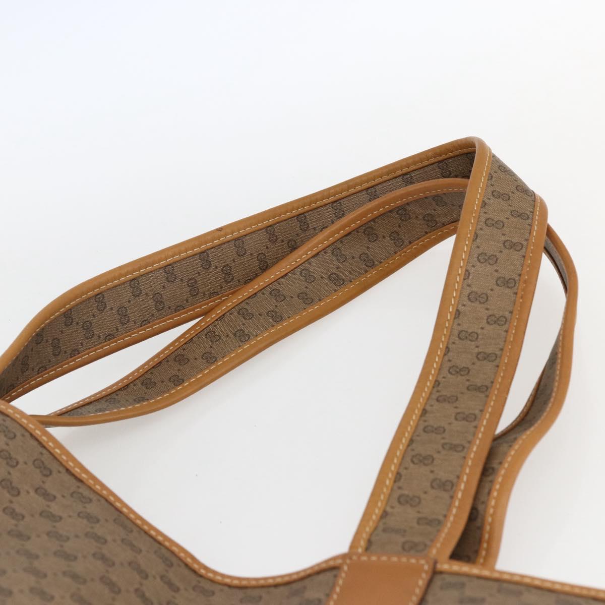 GUCCI Micro GG Supreme Tote Bag PVC Beige Gold 002 39 0054 Auth ep13221