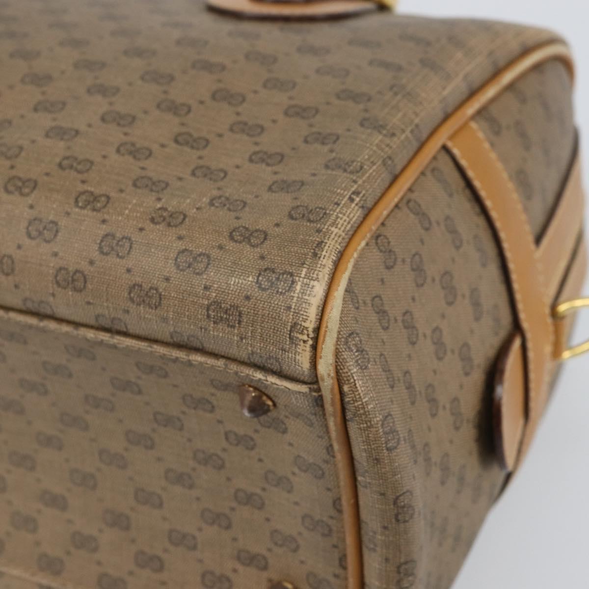 GUCCI Micro GG Supreme Boston Bag PVC Beige Gold 002 58 0165 Auth ep13225