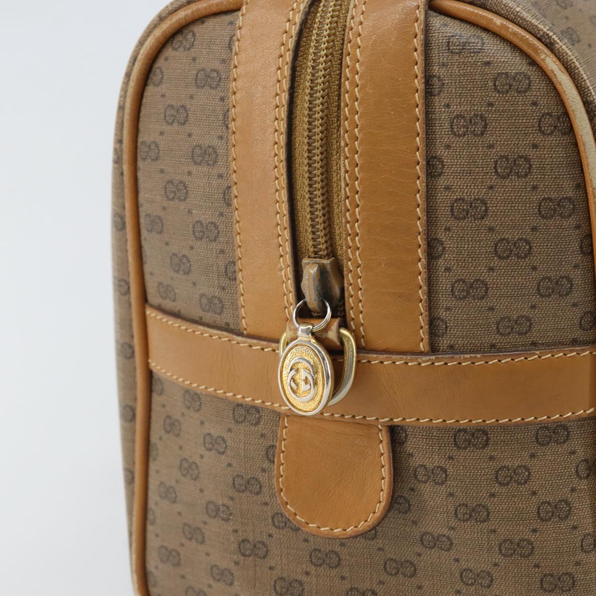 GUCCI Micro GG Supreme Boston Bag PVC Beige Gold 002 58 0165 Auth ep13225