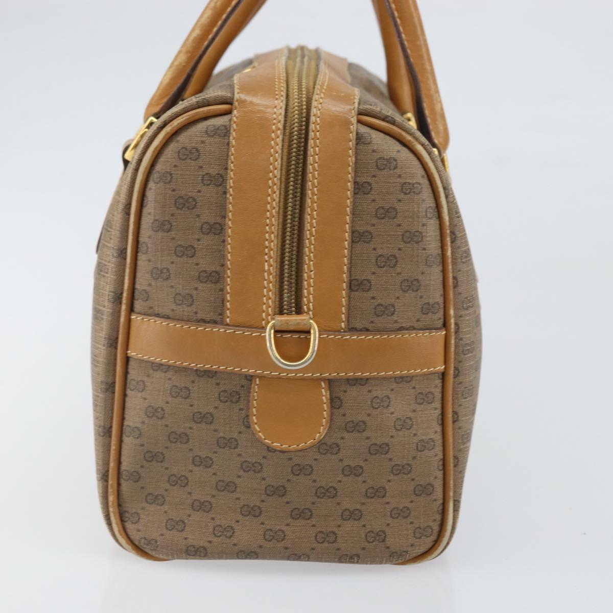 GUCCI Micro GG Supreme Boston Bag PVC Beige Gold 002 58 0165 Auth ep13225