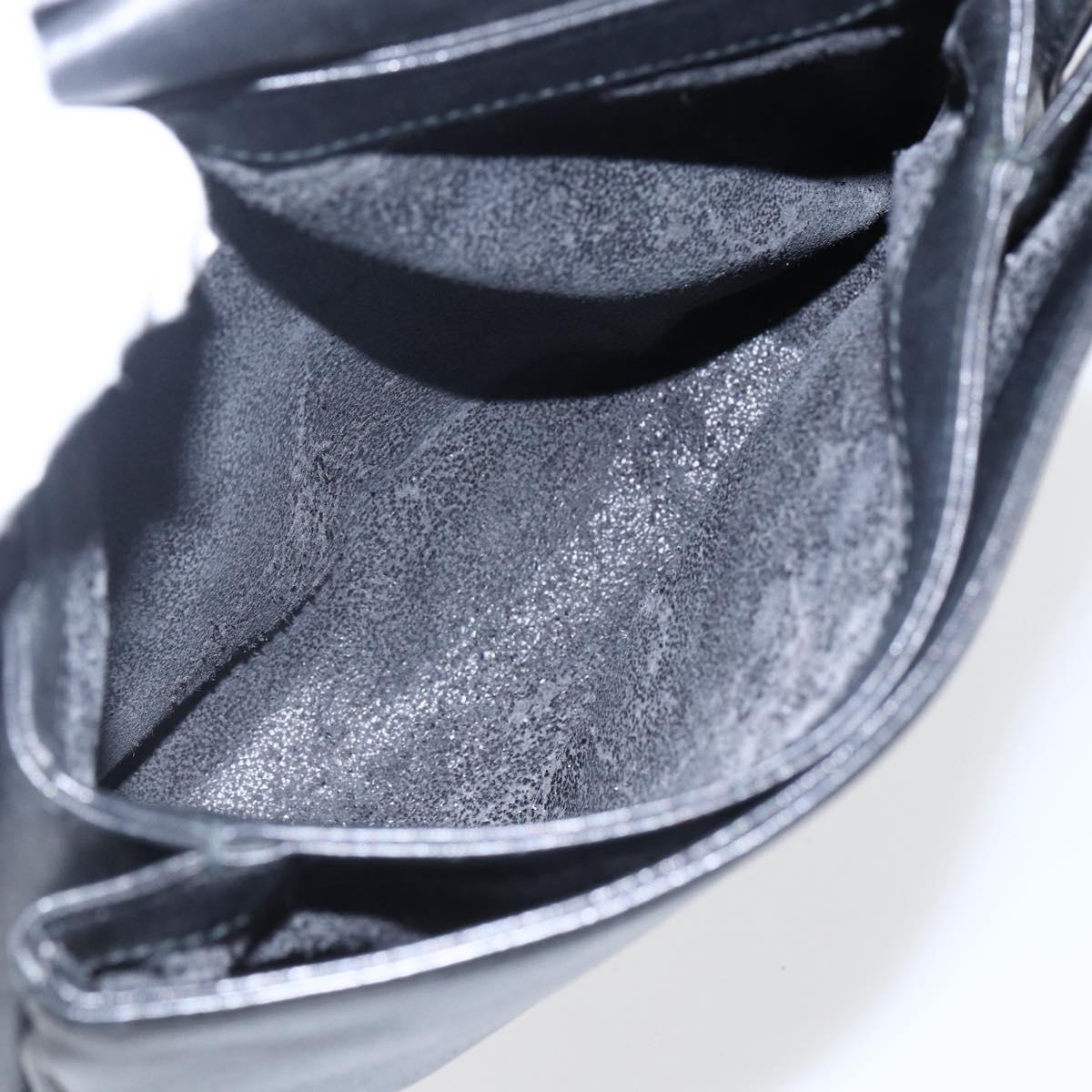 GUCCI Shoulder Bag Leather Black Silver 001 2214 Auth ep13226