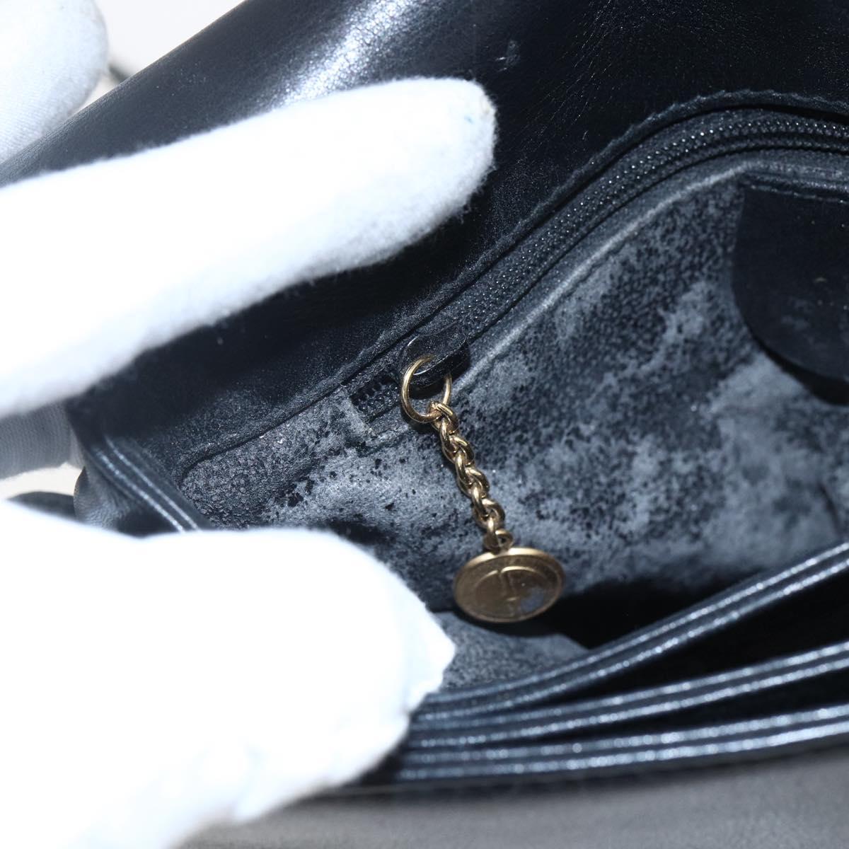 GUCCI Shoulder Bag Leather Black Silver 001 2214 Auth ep13226