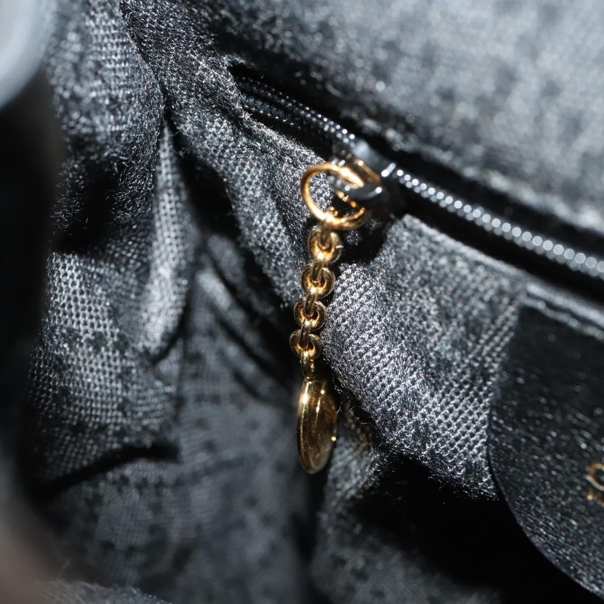 GUCCI Bamboo Backpack Leather Black Gold 003 1705 0030 Auth ep13234