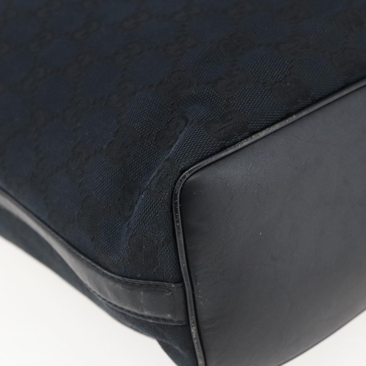 GUCCI GG Canvas Shoulder Bag Black Gold 001 42870 Auth ep13244