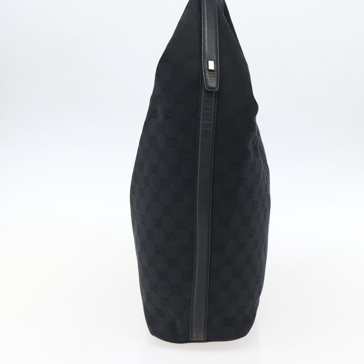 GUCCI GG Canvas Shoulder Bag Black Gold 001 42870 Auth ep13244