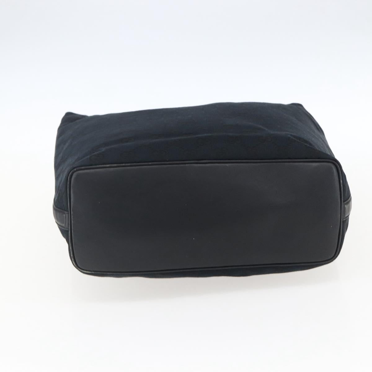 GUCCI GG Canvas Shoulder Bag Black Gold 001 42870 Auth ep13244