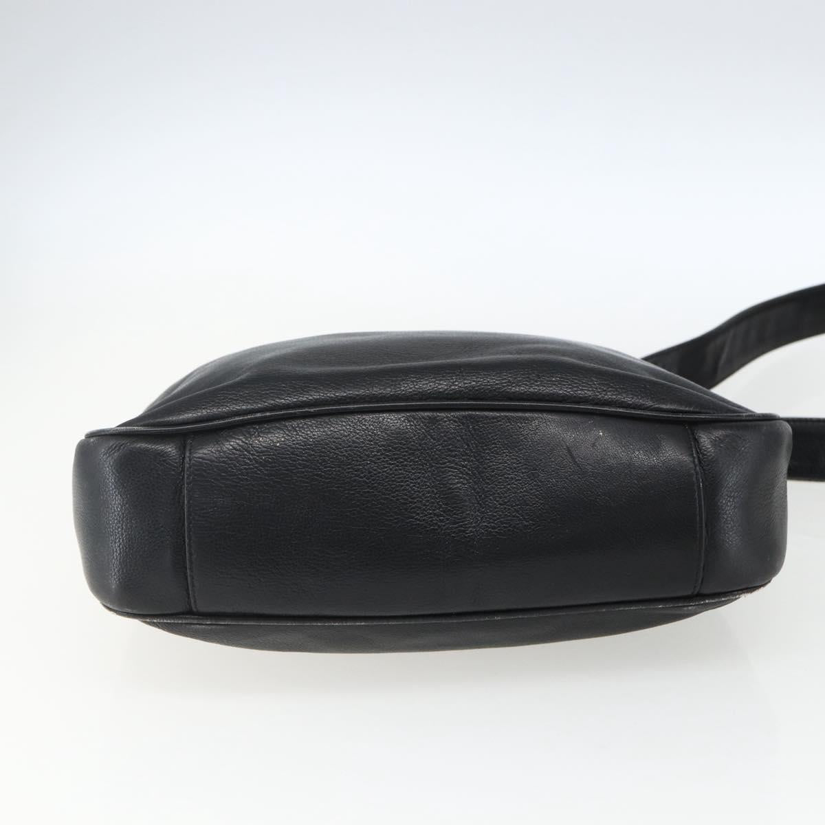 GUCCI Bamboo Hand Bag Leather 2way Black Gold 001 2123 1638 Auth ep13245