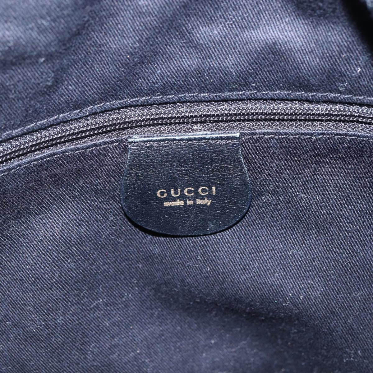 GUCCI Bamboo Hand Bag Leather 2way Black Gold 001 2123 1638 Auth ep13245