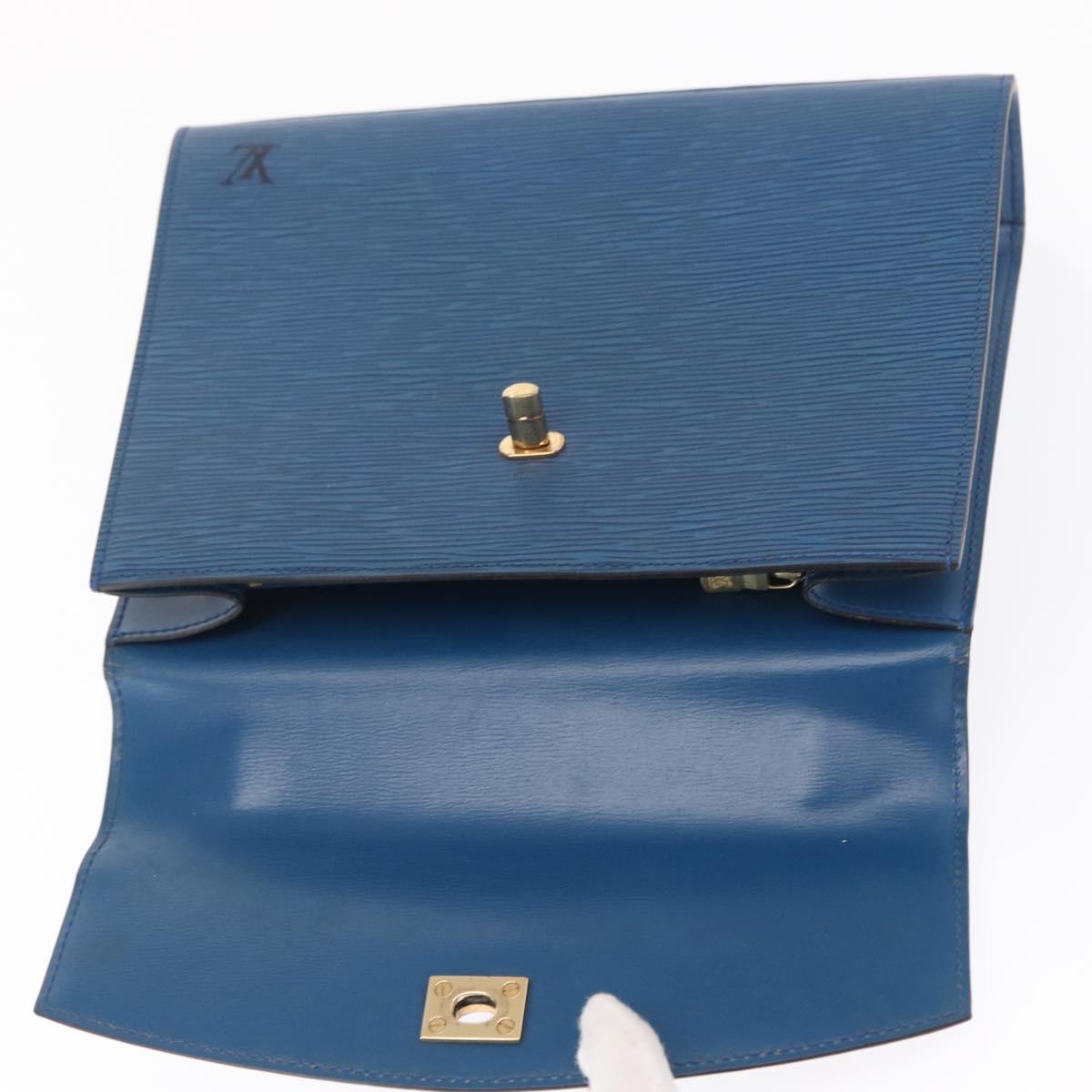 LOUIS VUITTON Epi Malesherbes Hand Bag Blue M52375 LV Auth ep13253