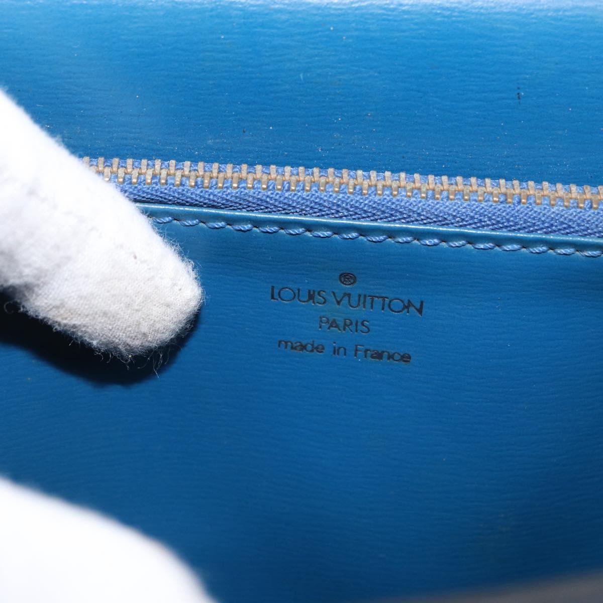 LOUIS VUITTON Epi Malesherbes Hand Bag Blue M52375 LV Auth ep13253