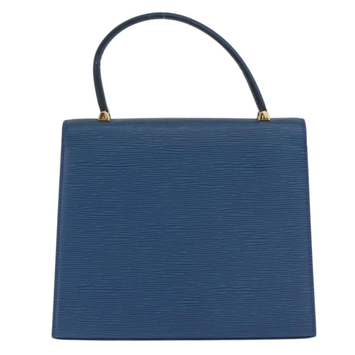 LOUIS VUITTON Epi Malesherbes Hand Bag Blue M52375 LV Auth ep13253