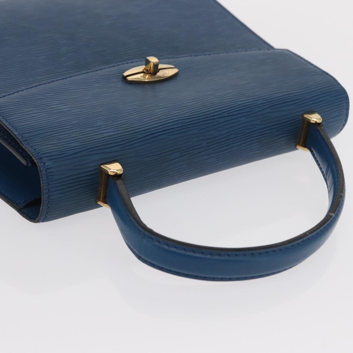 LOUIS VUITTON Epi Malesherbes Hand Bag Blue M52375 LV Auth ep13253
