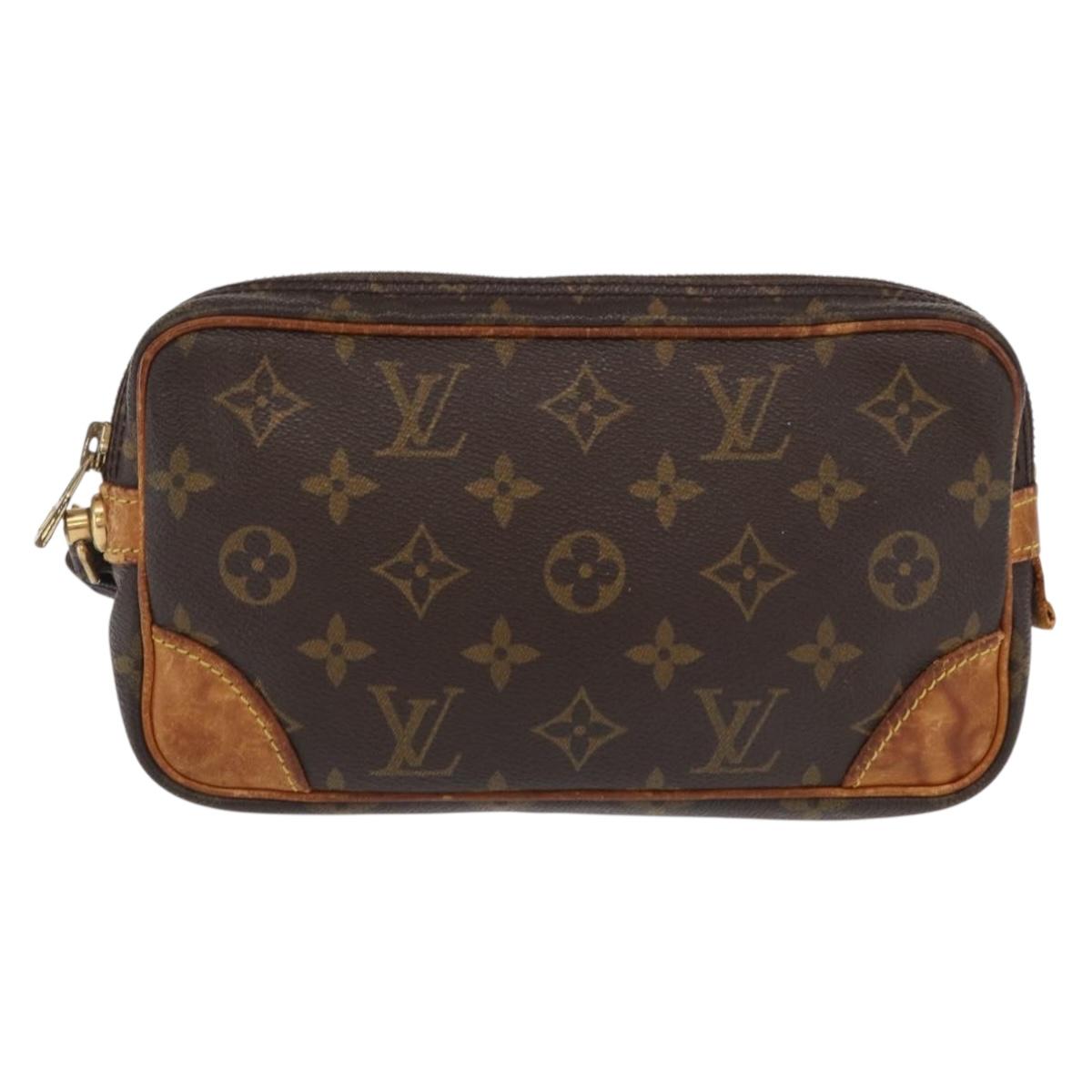 LOUIS VUITTON Monogram Marly Dragonne PM Clutch Bag M51827 LV Auth ep13256