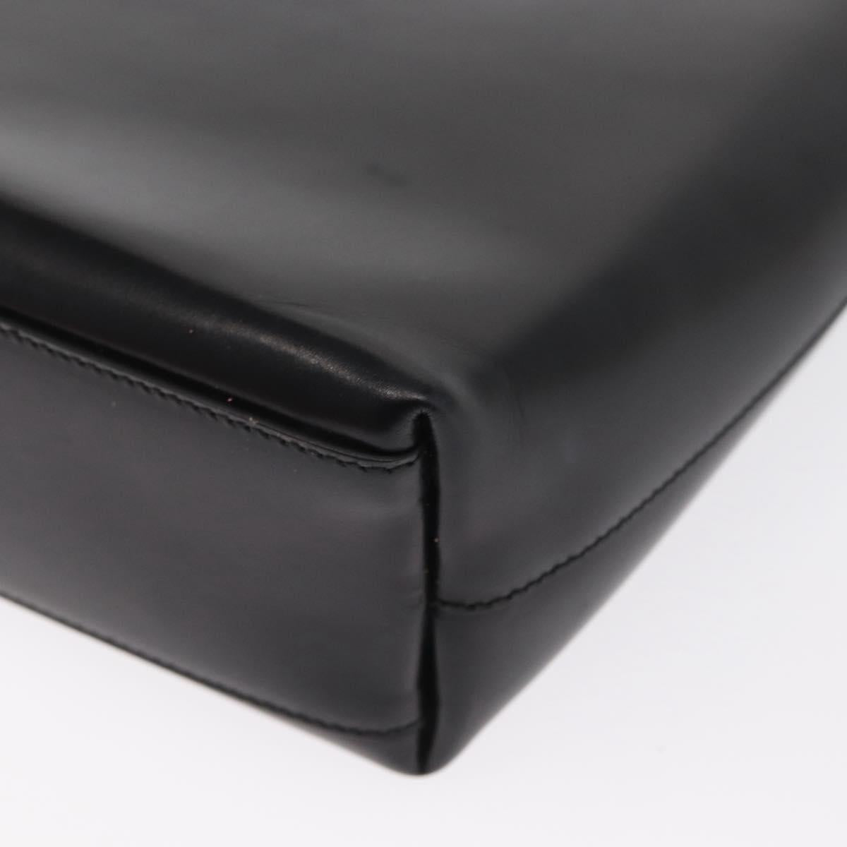 PRADA Hand Bag Leather Black Auth ep13263