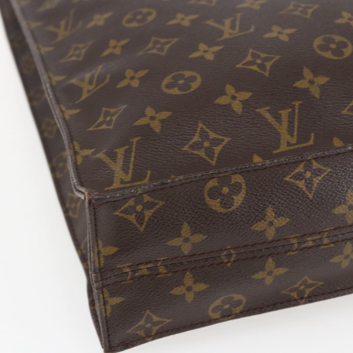 LOUIS VUITTON Monogram Sac Plat Hand Bag M51140 LV Auth ep13267