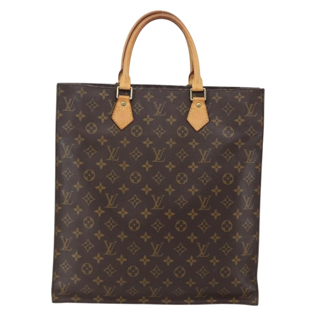 LOUIS VUITTON Monogram Sac Plat Hand Bag M51140 LV Auth ep13267