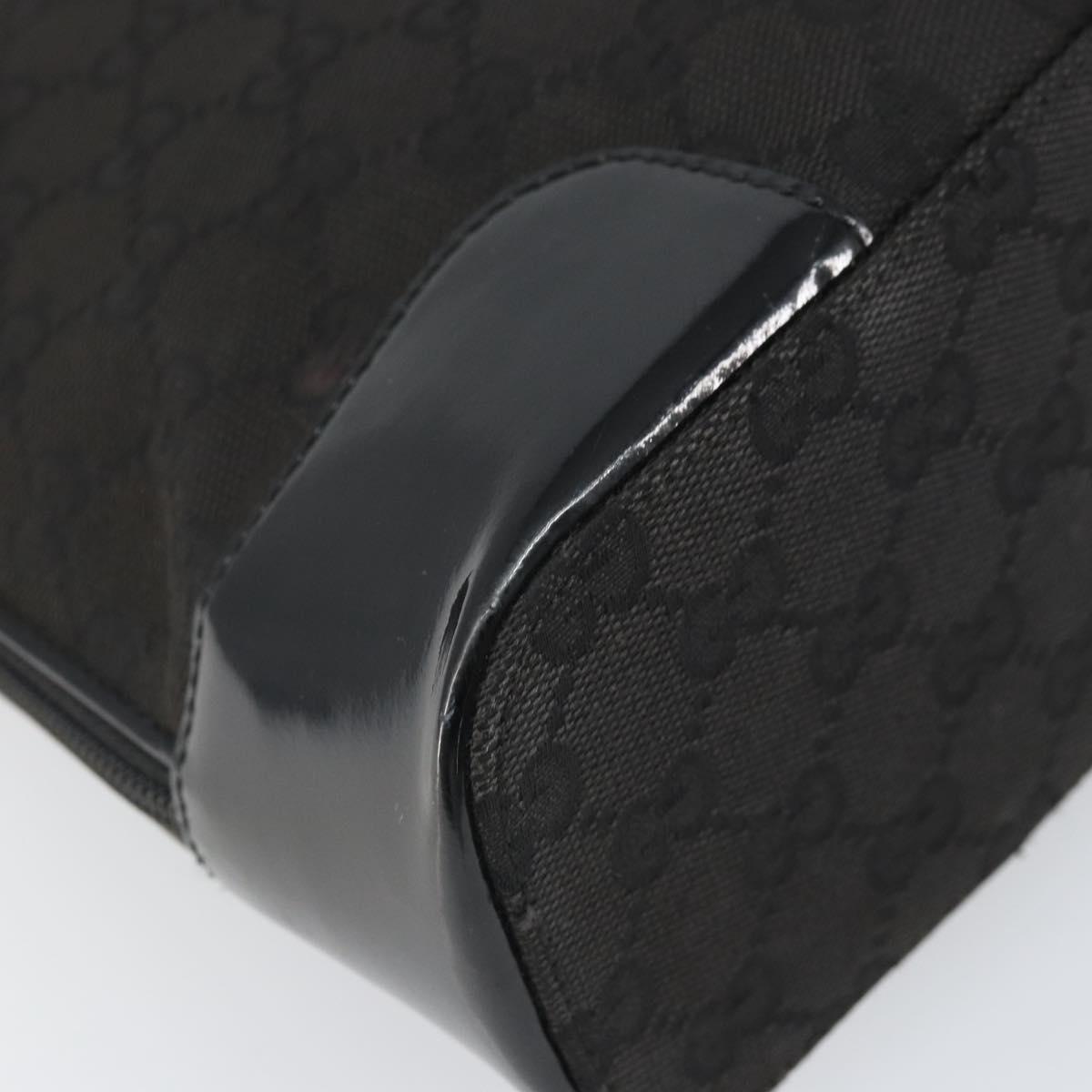 GUCCI GG Canvas Tote Bag Black Gold 002 1122 3444 Auth ep13276