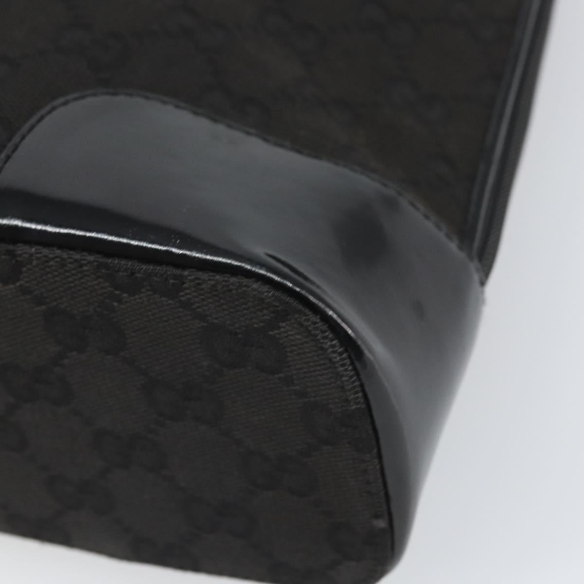 GUCCI GG Canvas Tote Bag Black Gold 002 1122 3444 Auth ep13276