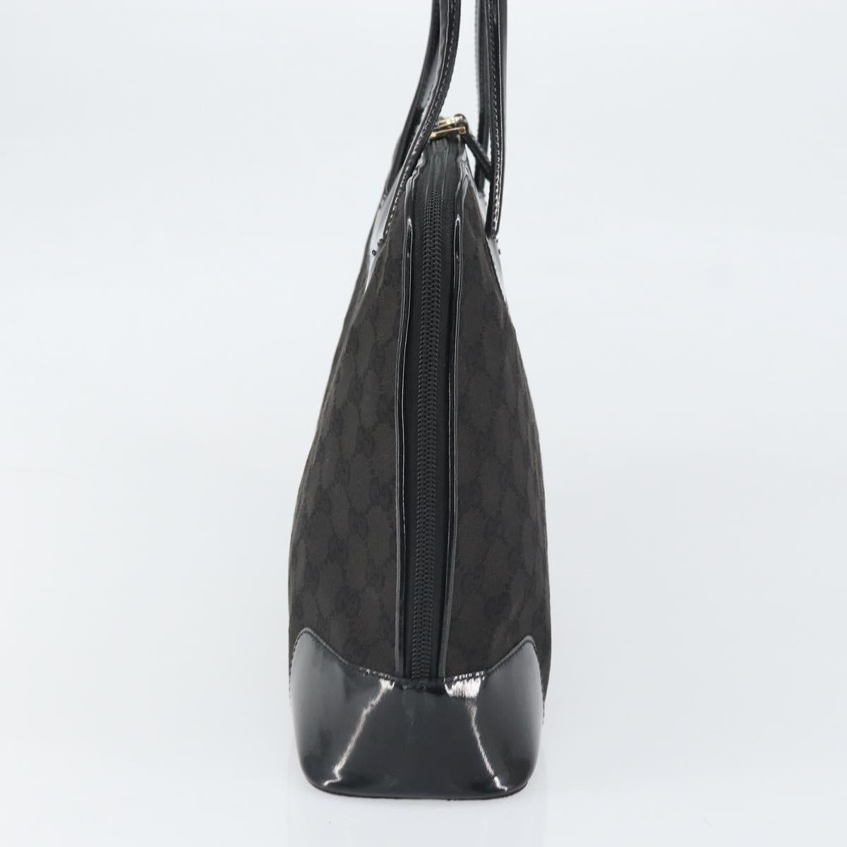 GUCCI GG Canvas Tote Bag Black Gold 002 1122 3444 Auth ep13276