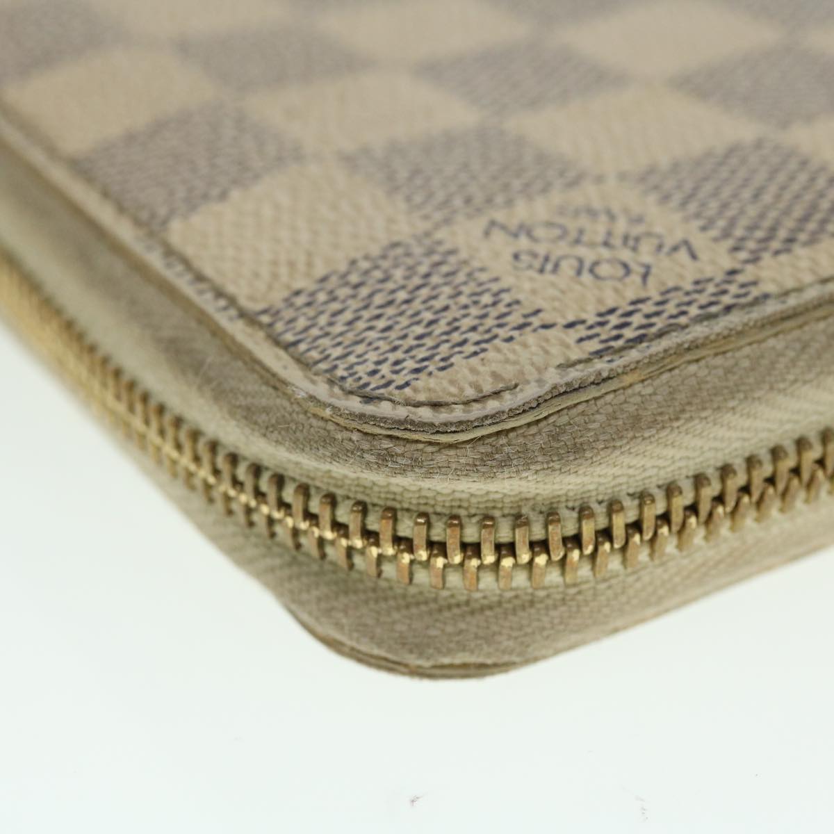 LOUIS VUITTON Damier Azur Zippy Wallet Long Wallet N63503 LV Auth ep1328