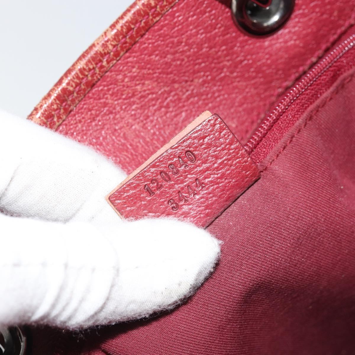 GUCCI GG Canvas Tote Bag Beige Silver 120840 Auth ep13283