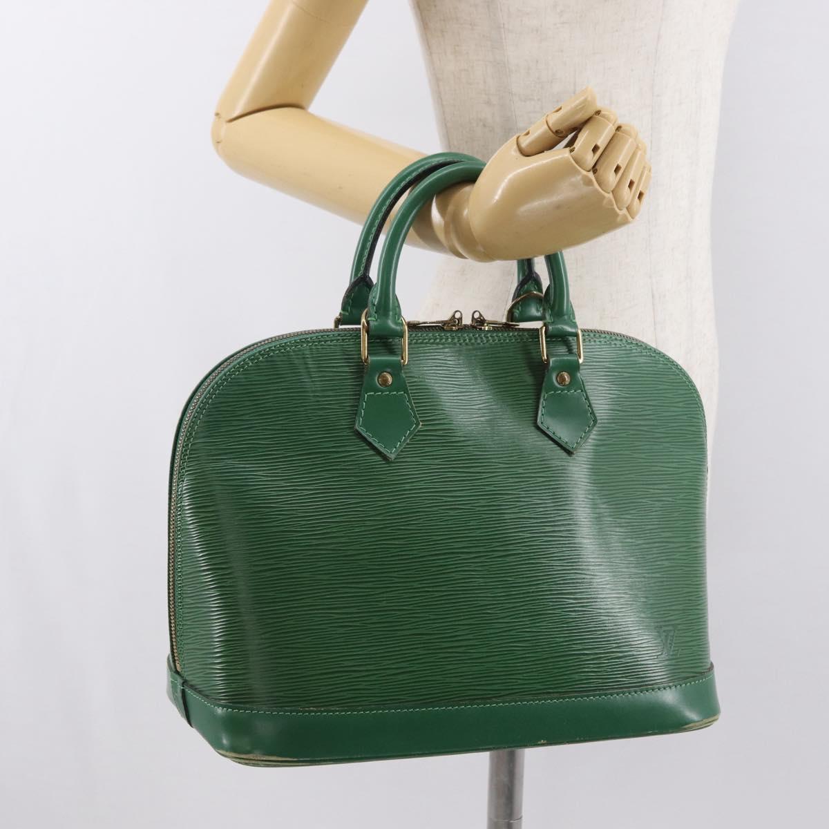 LOUIS VUITTON Epi Alma Hand Bag Borneo Green M52144 LV Auth ep13290